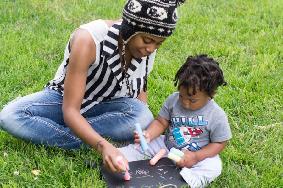 brianna with her son