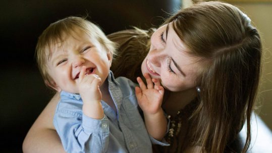 Moms with son