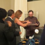 Awardee Teresa Katubig creates a custom Bissinger's chocolate bar